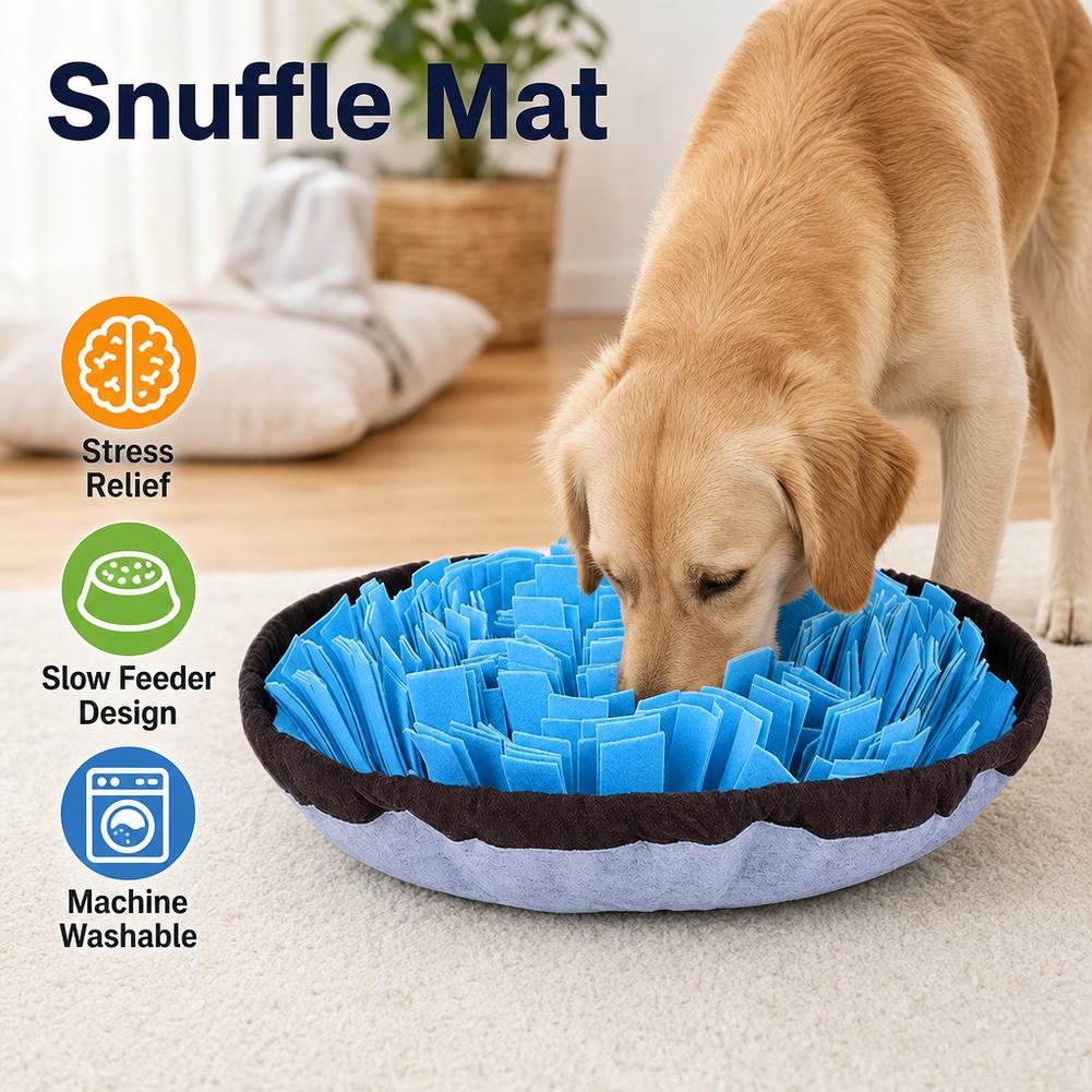 Interactive Squeaky Plush Dog Toy - Dog Snuffle Mat Interactive Feeding Puzzle