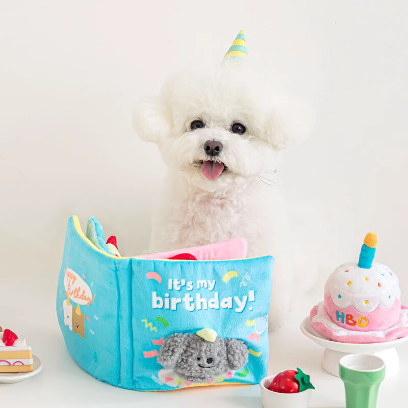 Interactive Pet Sniffing Book  - Interactive Squeaky Plush Dog Toy recension och pris
