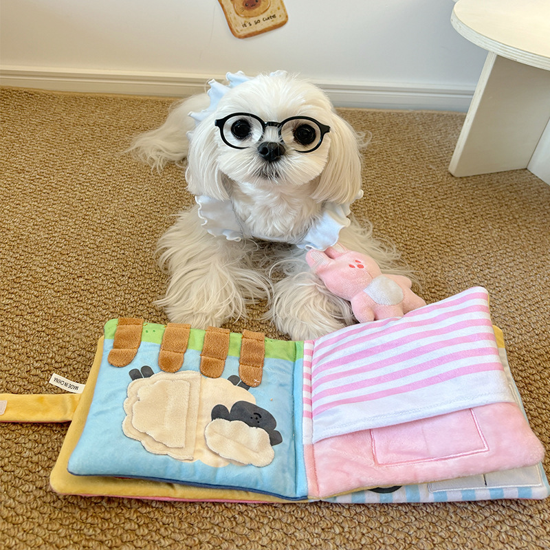 Interactive Pet Sniffing Book  - Interactive Squeaky Plush Dog Toy recension och pris