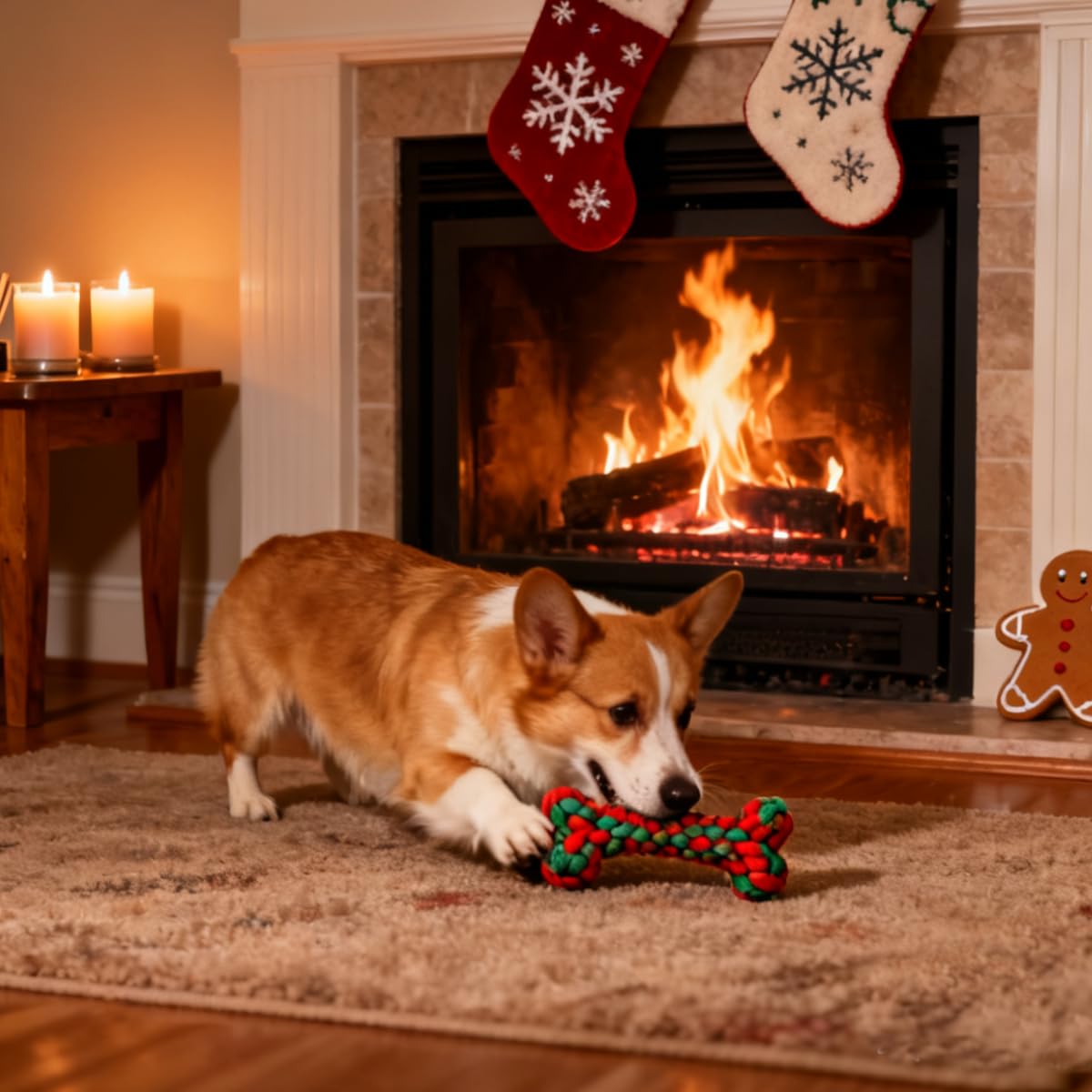 Christmas Cotton Rope Dog Chew - Teeth Cleaning Dog Chew Bone recension och pris