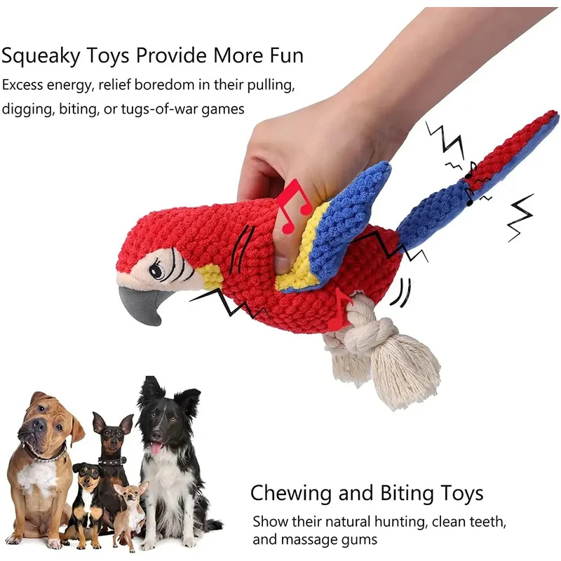 Squeaky Indestructible Plush P - Indestructible Dog Chew Toy recension och pris