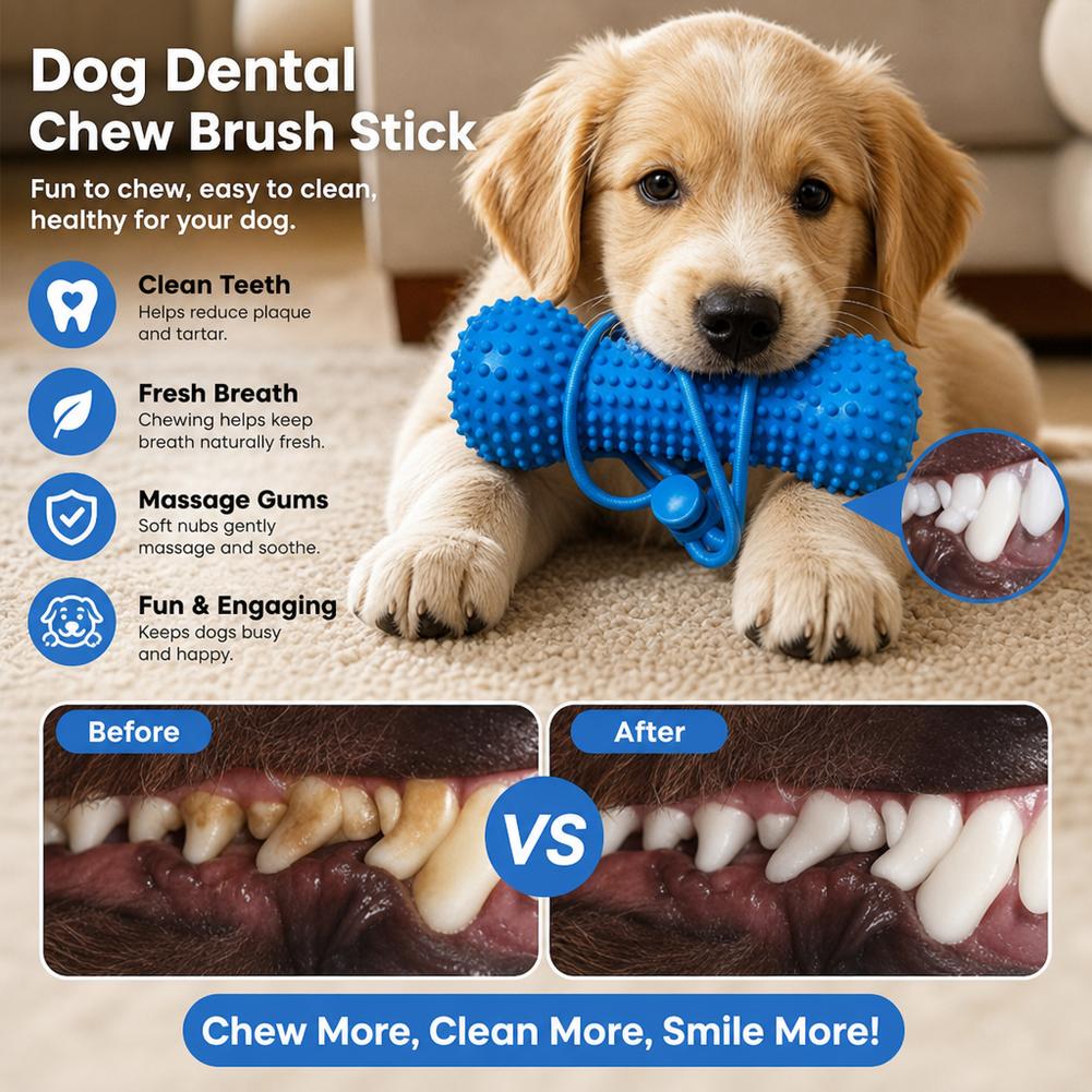 Dog Teething Dental Chew Stick - Teeth Cleaning Dog Chew Bone recension och pris
