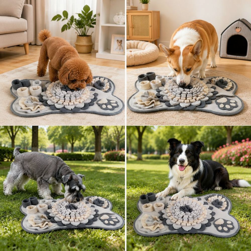 Bone Shape Dog Snuffle Mat Pet - Dog Puzzle Feeder Toy recension och pris