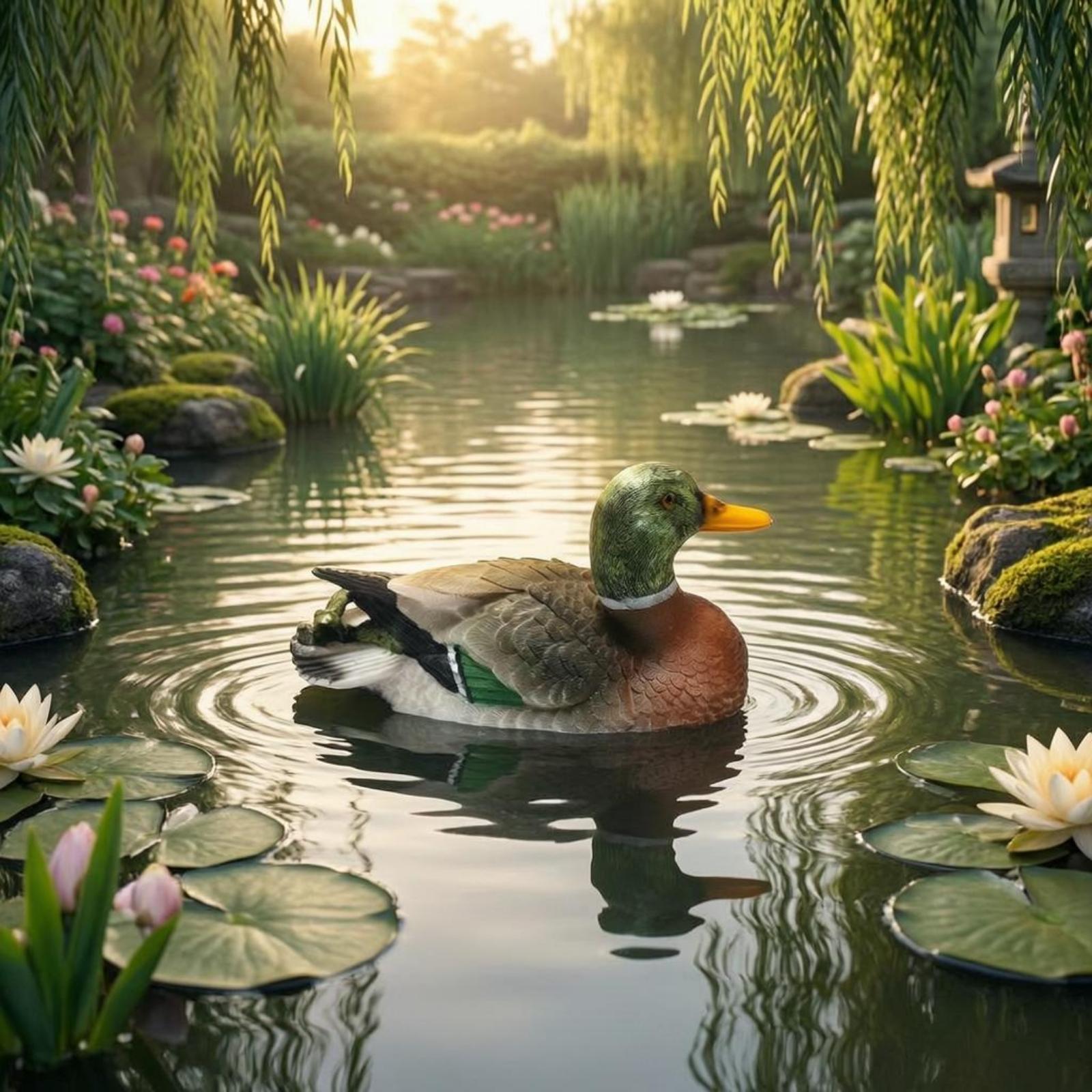 Resin Duck Figurine Outdoor Po - Aquarium recension och pris